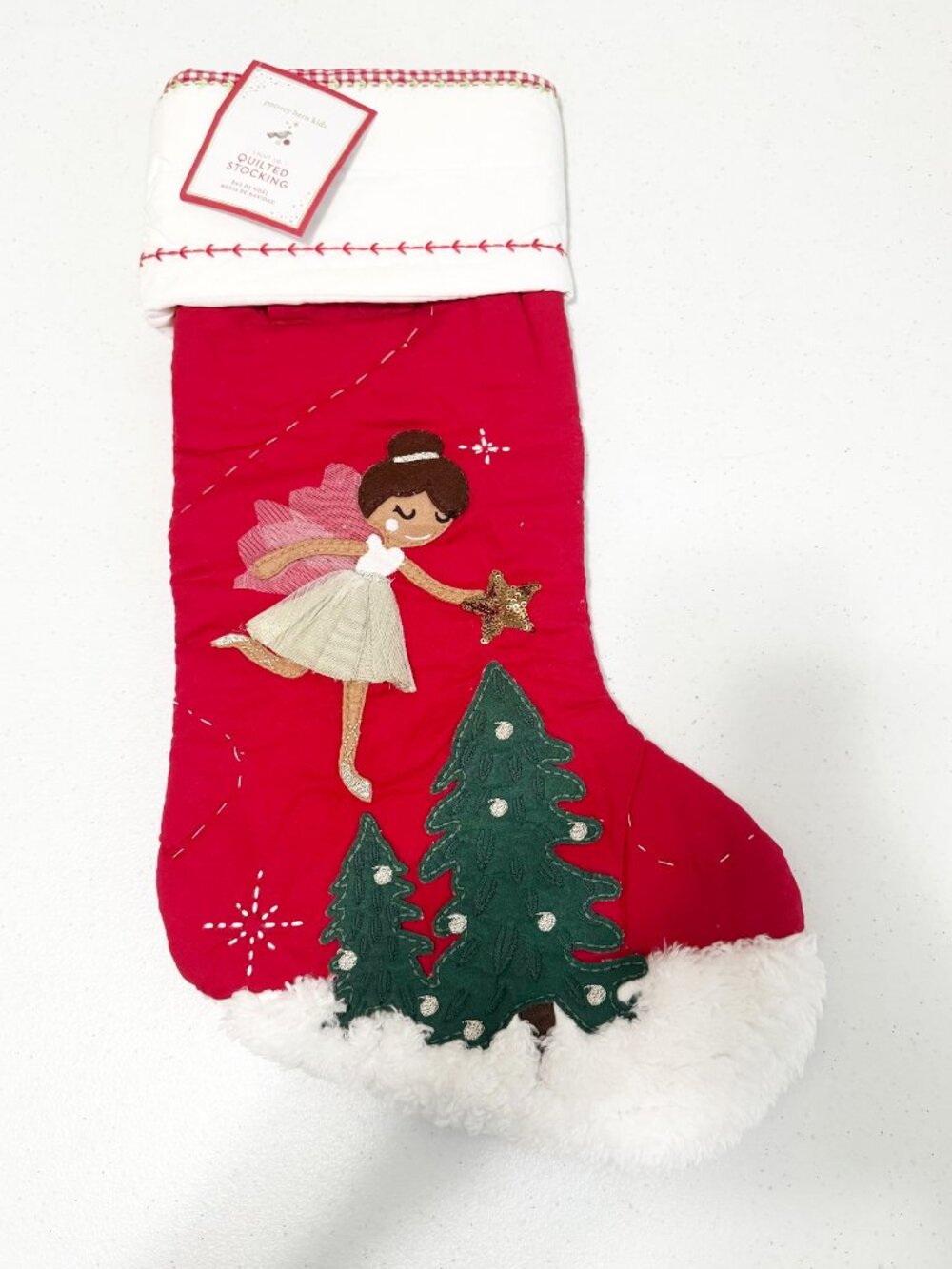 Pottery Barn Kids Light Up Quilted Stocking Ballerina Fairy